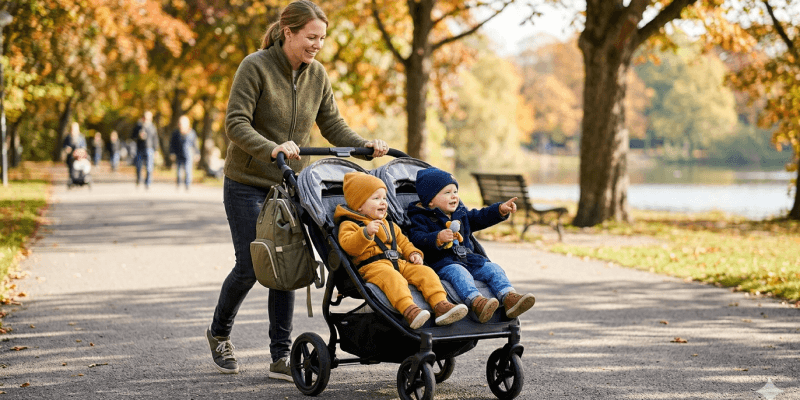 Kaksosten kanssa liikkuminen – Vinkit sujuvaan ulkoiluun